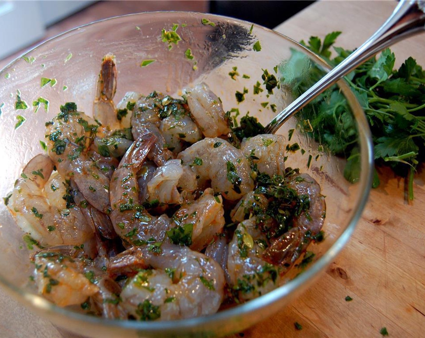 step 2 Add the Shrimp (2 lb) and toss to coat. Cover with plastic wrap and refrigerate for 4 hours.