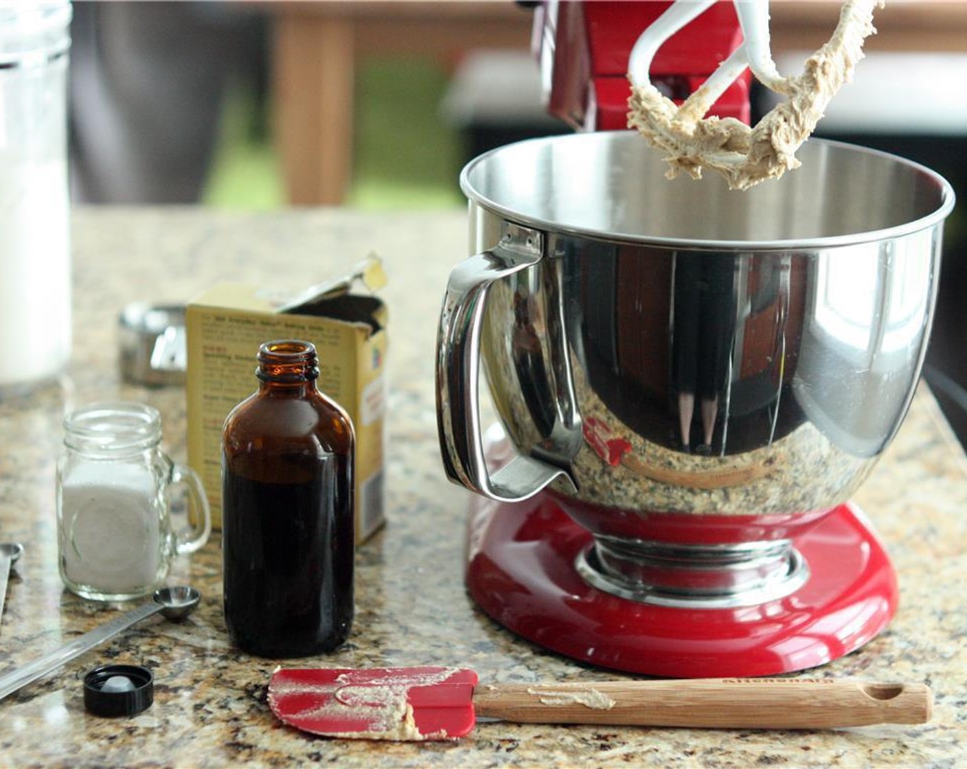 step 4 Mix in Salt (1/2 tsp), Baking Soda (1/2 tsp), and Vanilla Extract (1/2 tsp). Add the sifted All-Purpose Flour (1 1/4 cups) and mix just until combined. Mix in Milk Chocolate Chips (1 cup).