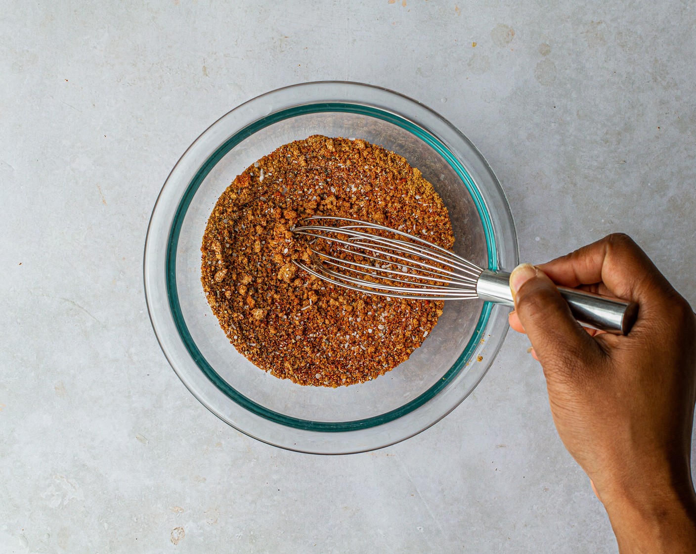 step 2 In a small bowl, whisk together Chili Powder (1 Tbsp), Smoked Paprika (1 tsp), Brown Sugar (2 Tbsp), Ground Cumin (2 tsp), Onion Powder (1/2 tsp), Garlic Powder (1/4 tsp), Kosher Salt (2 tsp), and Ground Black Pepper (1 tsp) until combined.