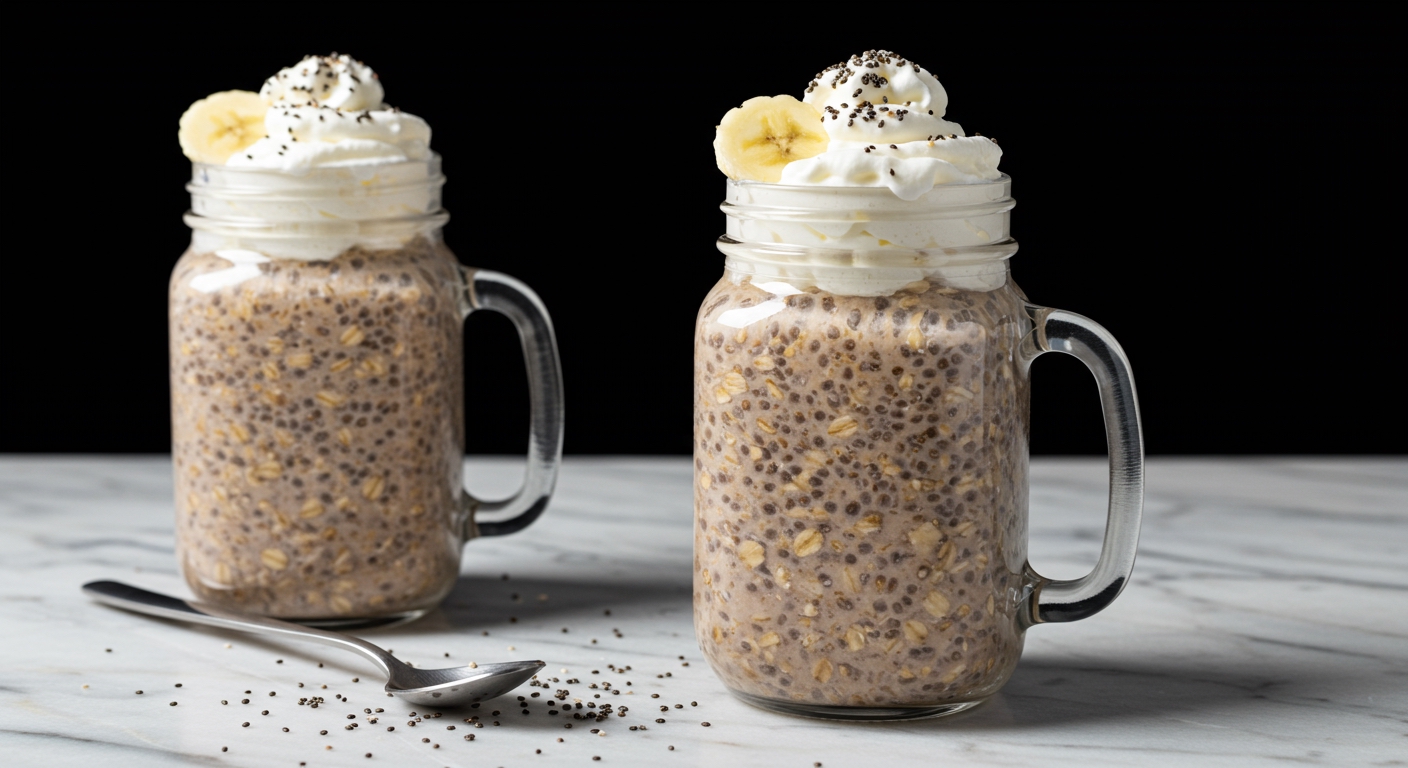 Banana Chia Protein Overnight Oats