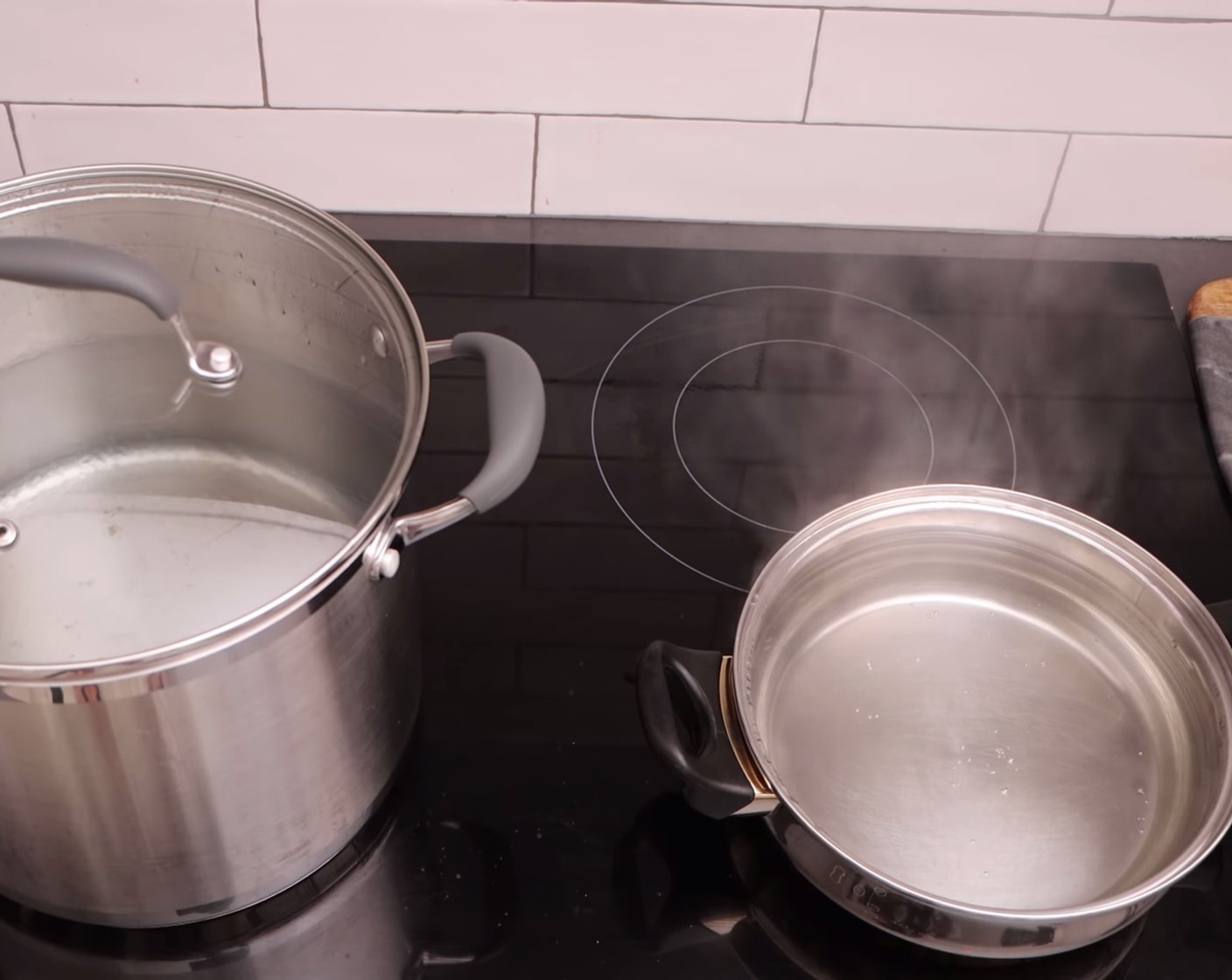 step 10 Now, add a large amount of Water (20 3/4 cups) to your big pot and bring it to a boil. This will be for the pasta in this delicious baked rigatoni dish.