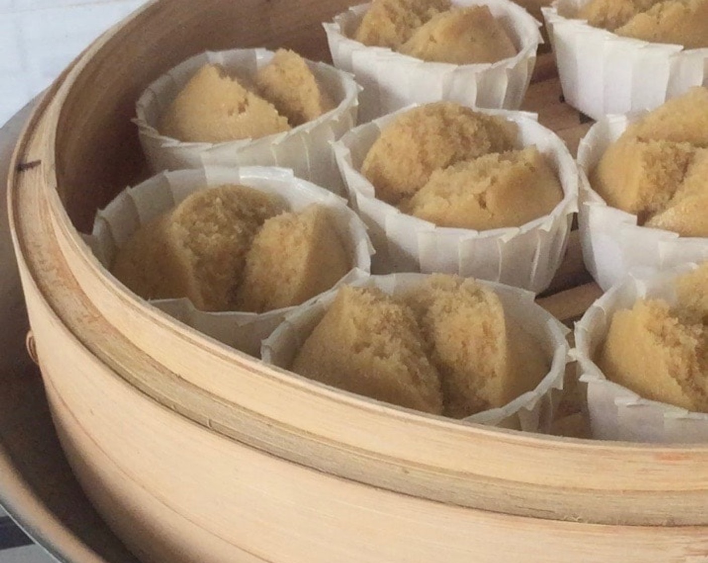 step 19 And we're done! If steamed muffins are done, a toothpick inserted in centre will come out clean.