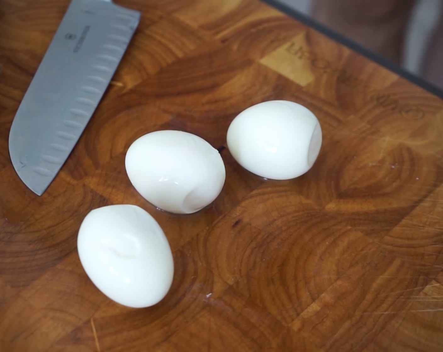 step 14 While the pasta is cooking, take the eggs out of the ice water bowl, peel them and leave them to the side.