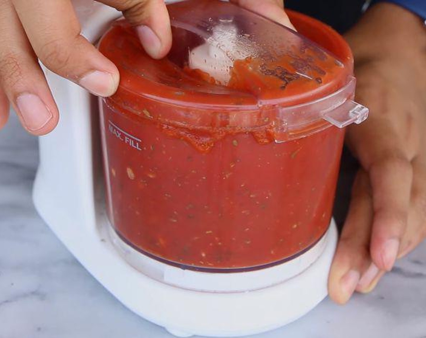 step 1 In a food processor, add Tomato Sauce (1 cup), Tomato Paste (4 Tbsp), Garlic (1 clove), Dried Basil (1 tsp), Dried Oregano (1 tsp), Onion Powder (1/4 tsp), Caster Sugar (1/2 tsp), Salt (1/4 tsp). Mix until homogeneous and transfer to a bowl.