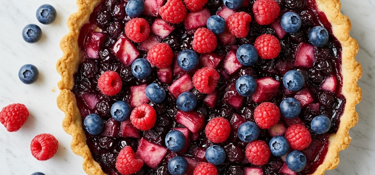 Blueberry, Raspberry, and Apple Tart Recipe | Sunset Foods Recipe Rack