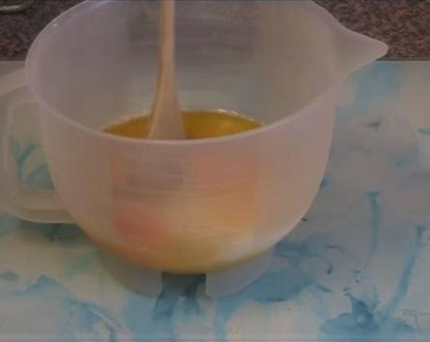 step 1 Into a mixing bowl, add and mix the Butter (4.5 oz), Caster Sugar (1/2 cup) and Eggs (3).