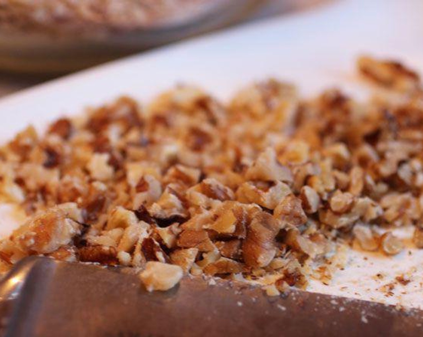 step 2 Chop the Walnuts (4 Tbsp) and roughly chop the Old Fashioned Rolled Oats (1 cup). This will help the cookies to hold together more easily.