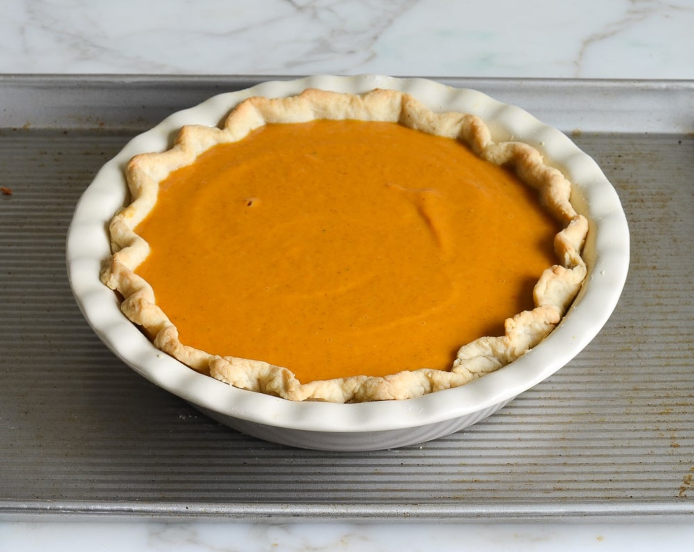 step 13 Pour mixture into the pre-baked crust and bake for 50-60 minutes.