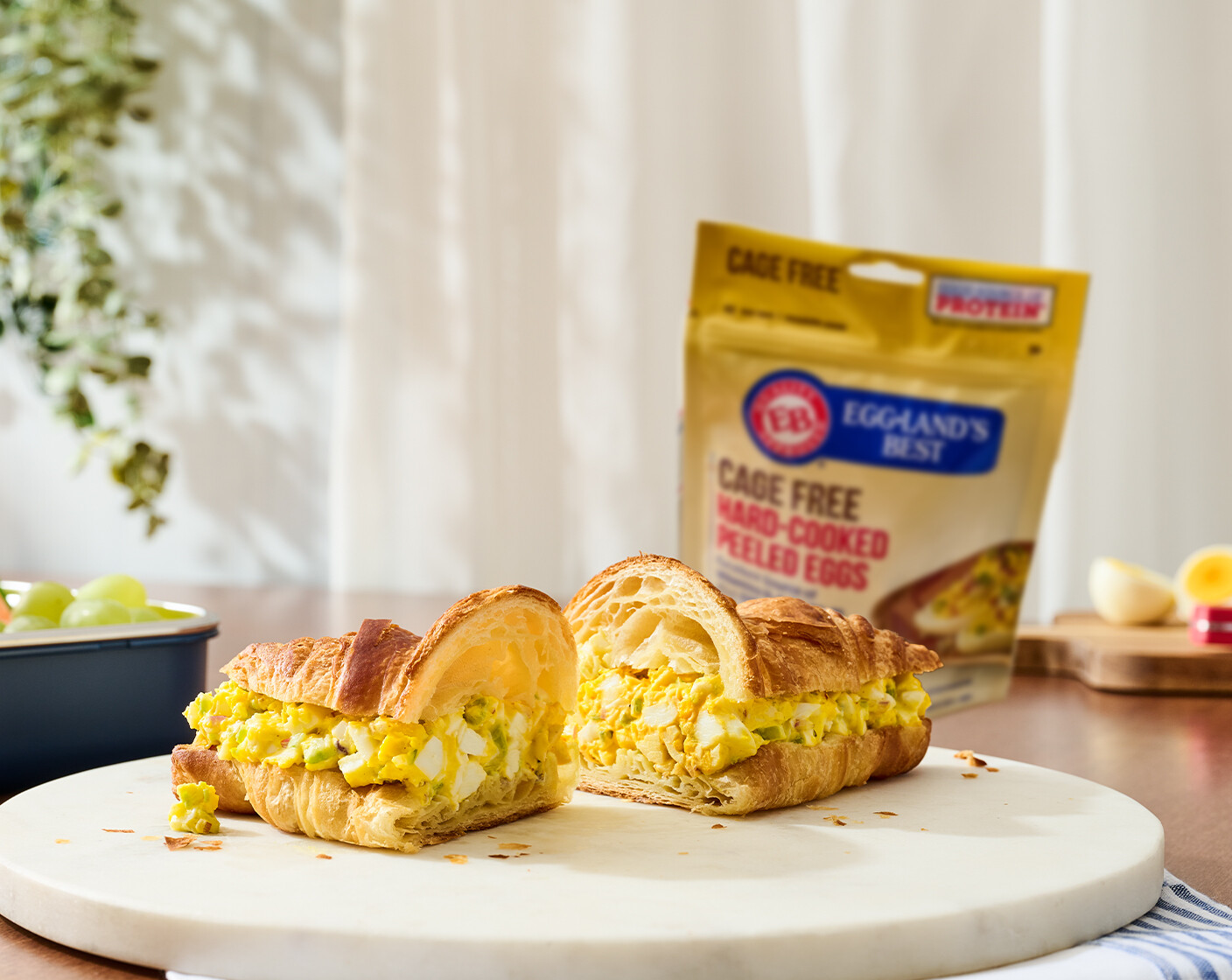 Egg Salad Croissant Sandwich