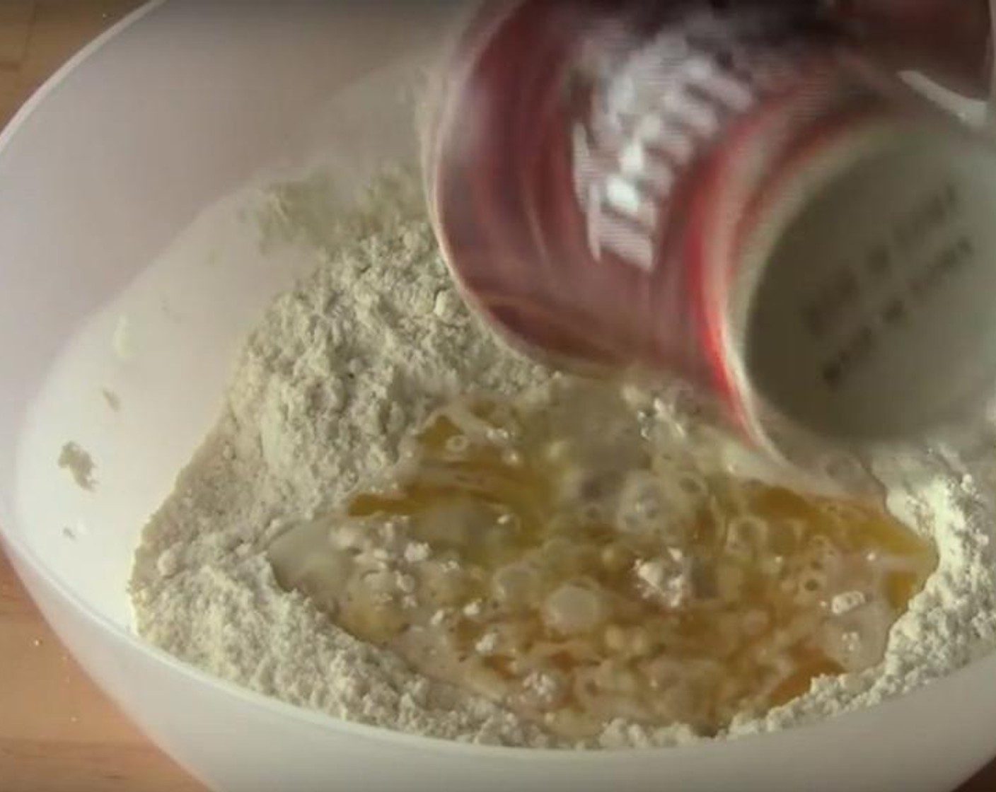 step 2 Pour All-Purpose Flour (3 cups) into a mixing bowl. Add Caster Sugar (4 Tbsp). Mix them together. Add Egg (1), Milk (3/4 cup), Vanilla Extract (1 tsp), Butter (5.5 oz) with the yeast mixture in the center. Mix it all together.