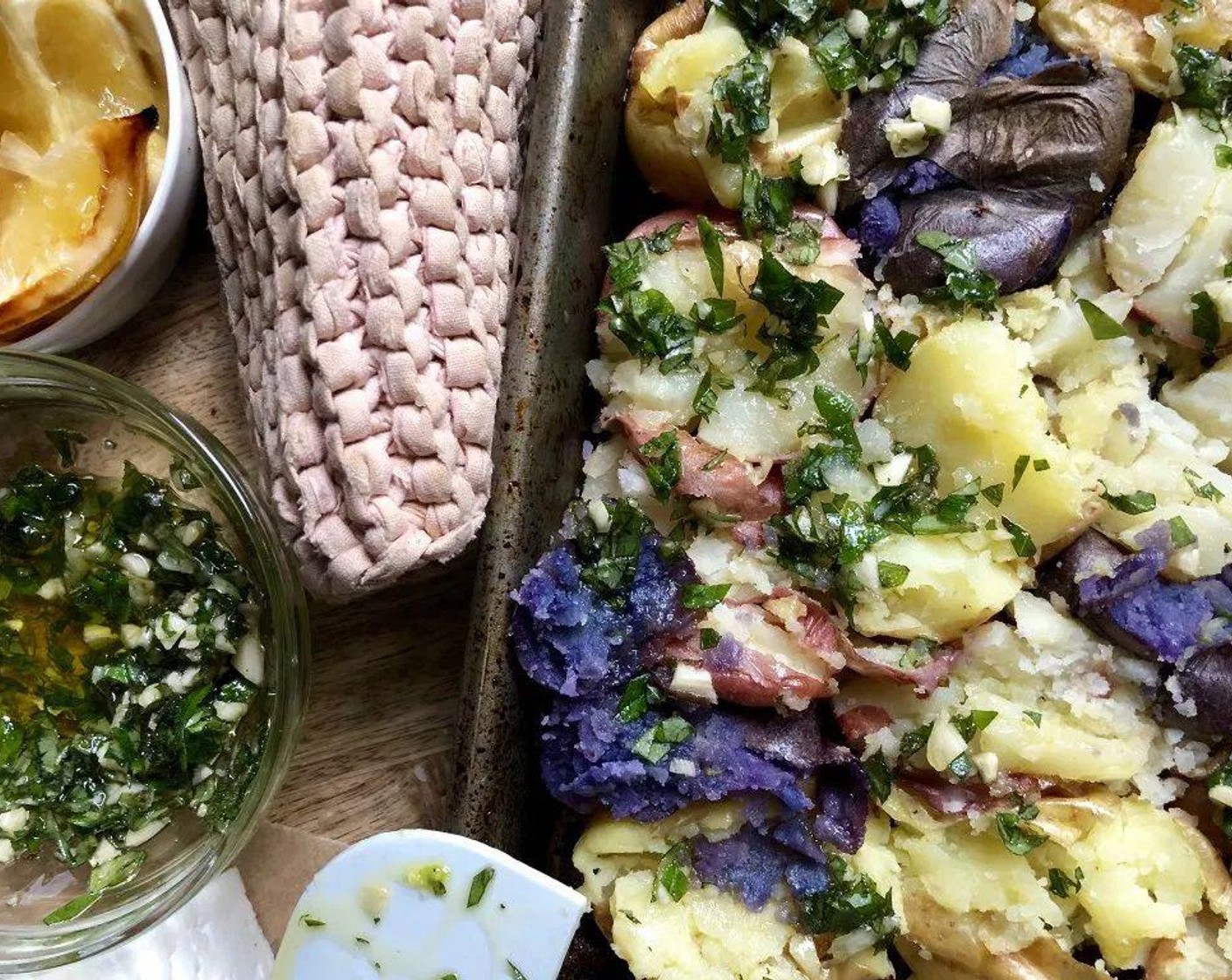 Smasing Lemon Crispy Smashed Potatoes with Lemon & Feta Recipe | Sunset Foods Recipe Rack