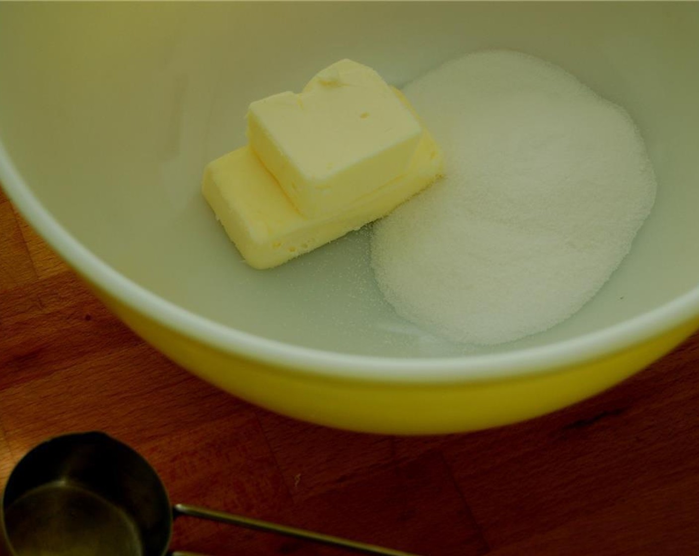 step 1 Stir together Unsalted Butter (1/3 cup) and Granulated Sugar (4 Tbsp).