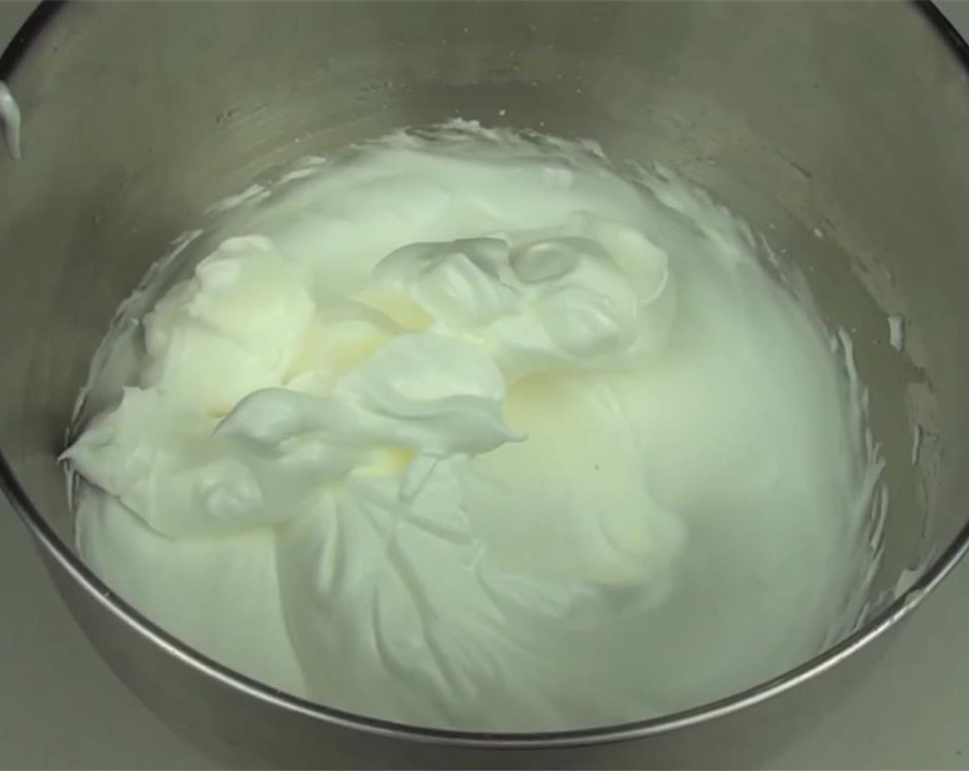 step 3 Bring the whites of the Eggs (3) to room temperature, and beat in the bowl of a stand mixer with the whisk attachment until bubbly. Slowly add Granulated Sugar (4 Tbsp), and continue to beat until soft peaks form.