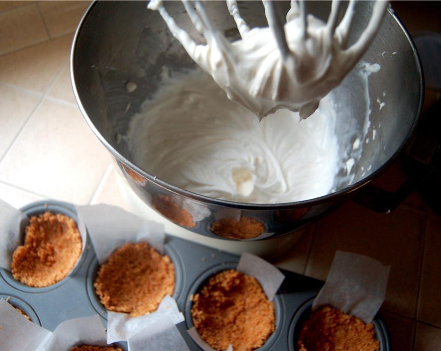 step 5 Zest the Lemon (1). Add Crème Fraîche (4 oz), Powdered Confectioners Sugar (1 Tbsp) and lemon zest. Mix until smooth and creamy. Use a rubber spatula to scrape side of bowl and continue mixing until all incorporated.