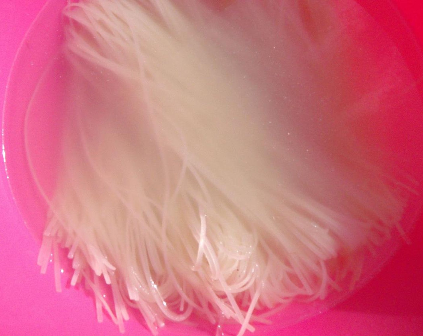 step 1 Cover Mung Bean Noodles (1 pckg) with boiling water, let steep for 10 minutes, drain.