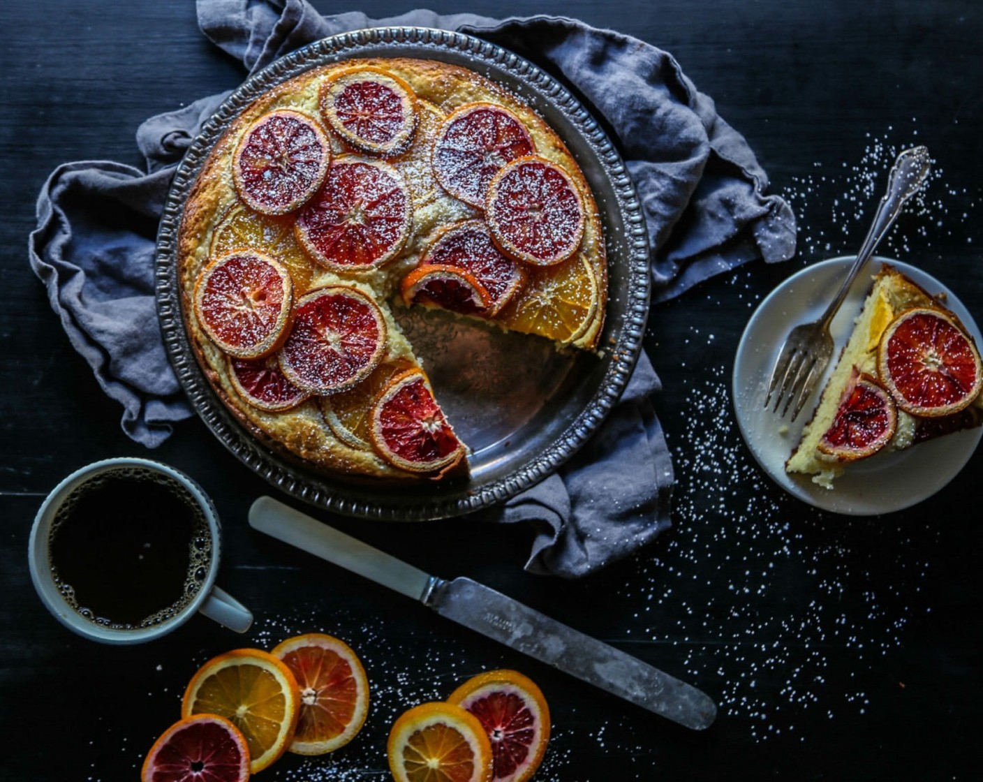 Blood Orange Ricotta Cake