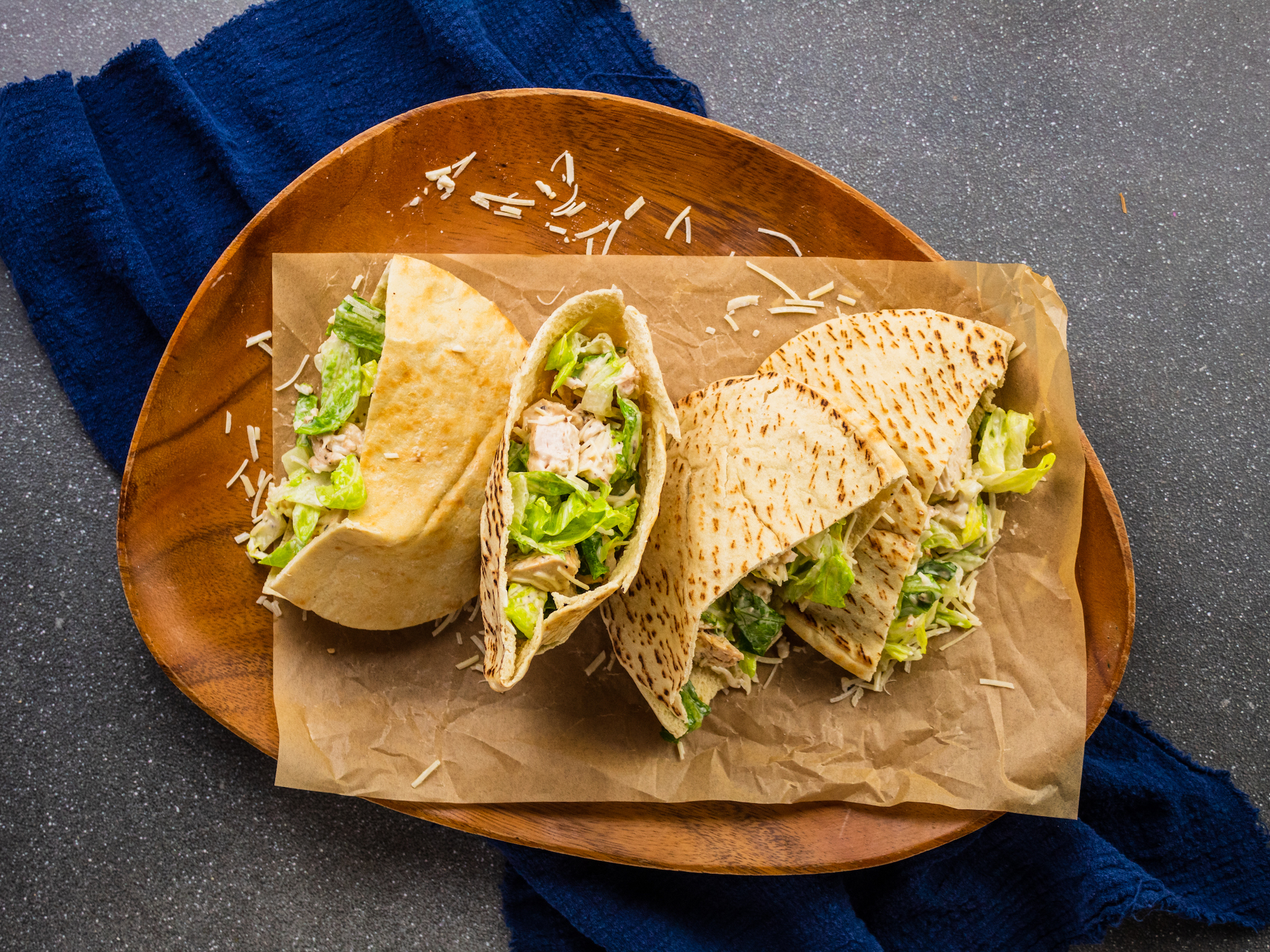 Chicken Caesar Salad Pita Sandwich