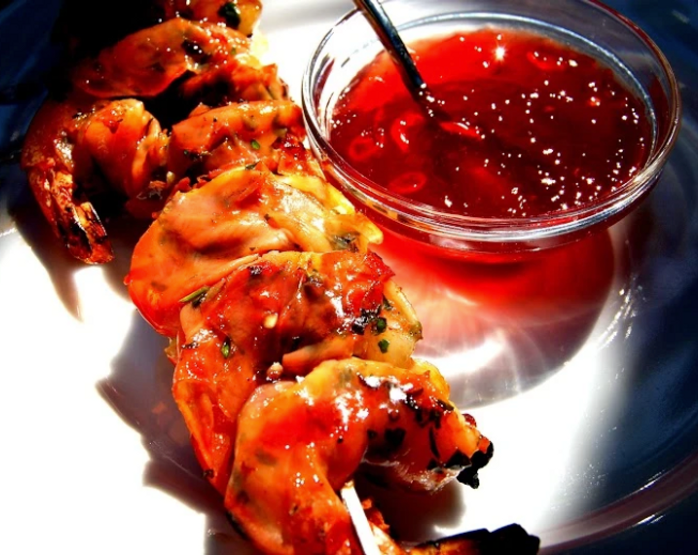 Grilled Shrimp with Muscadine Grape Glaze
