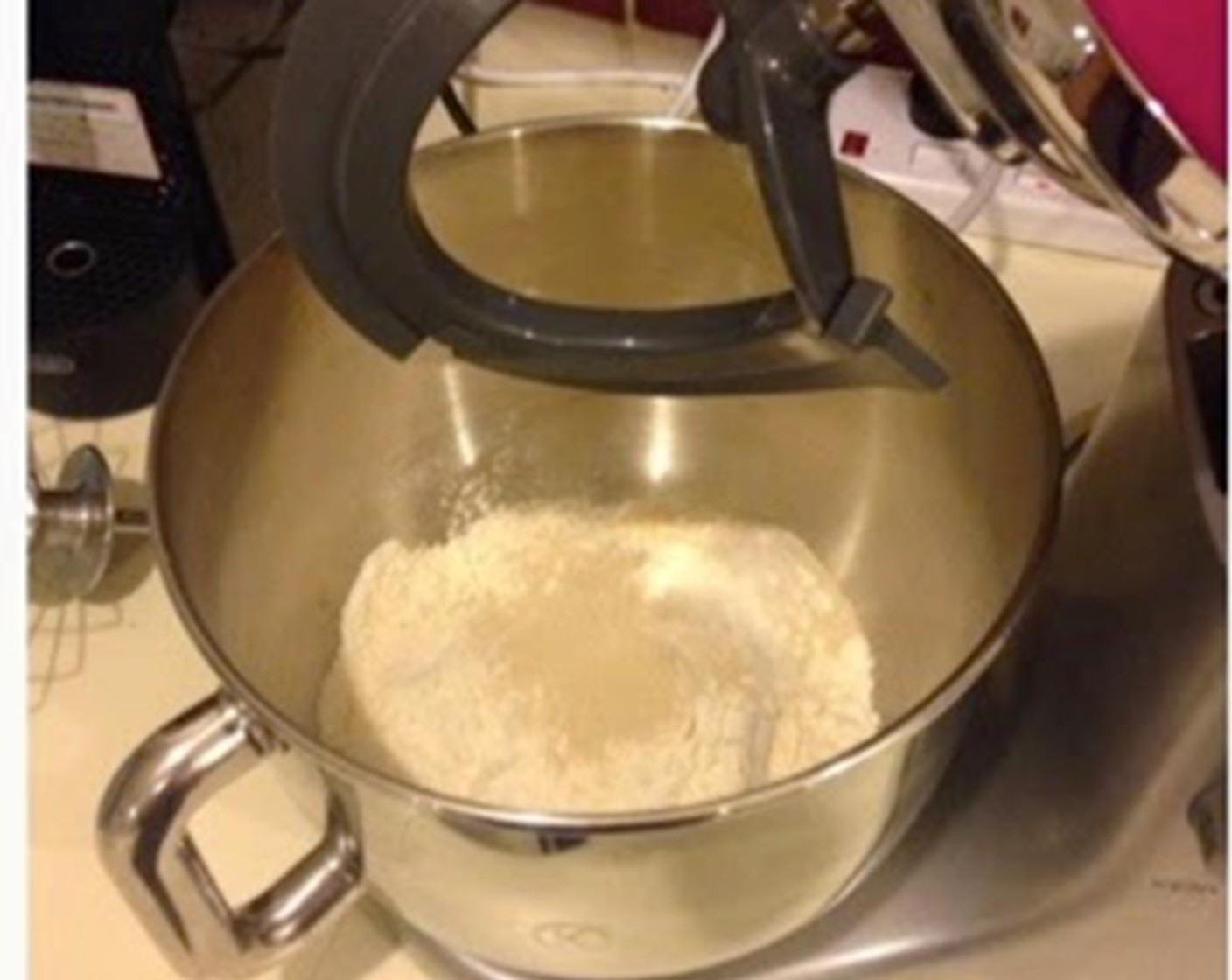 step 1 Combine Bread Flour (2 1/2 cups), Salt (1 tsp), and Active Dry Yeast (2 tsp) into a bowl.