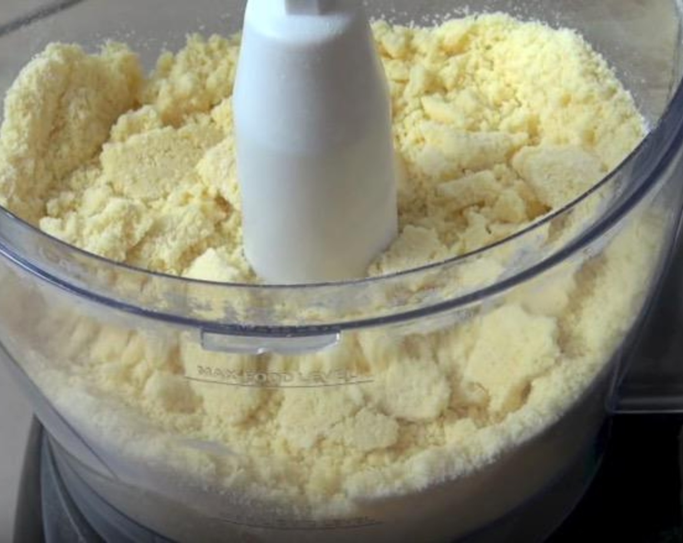 step 1 In a food processor, add All-Purpose Flour (1 3/4 cups) and Butter (5.5 oz). Process until mixture has the appearance of fine breadcrumbs.
