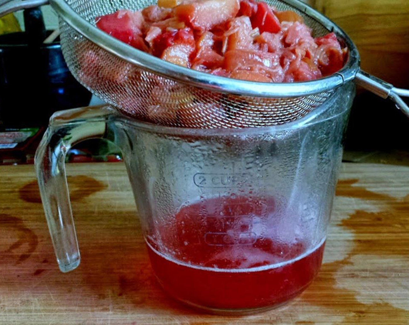 step 1 Combine the Rhubarb (4 cups), Granulated Sugar (1 cup), and Water (1 cup) in sauce pan and bring to a boil. Lower the heat to a simmer and cook until the rhubarb is soft and the liquid has thickened slightly. About 20 minutes.