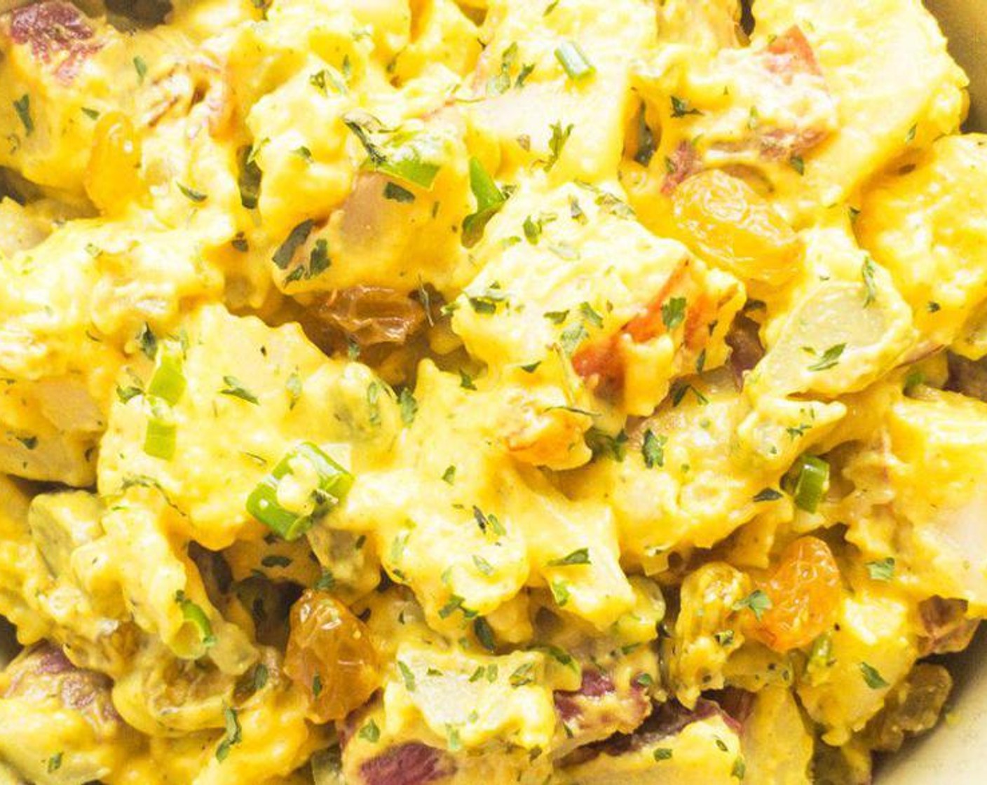 step 4 Mix potatoes, mayo, Golden Raisins (4 Tbsp), Small Dill Pickles (6), and Scallions (3 stalks) together and enjoy!