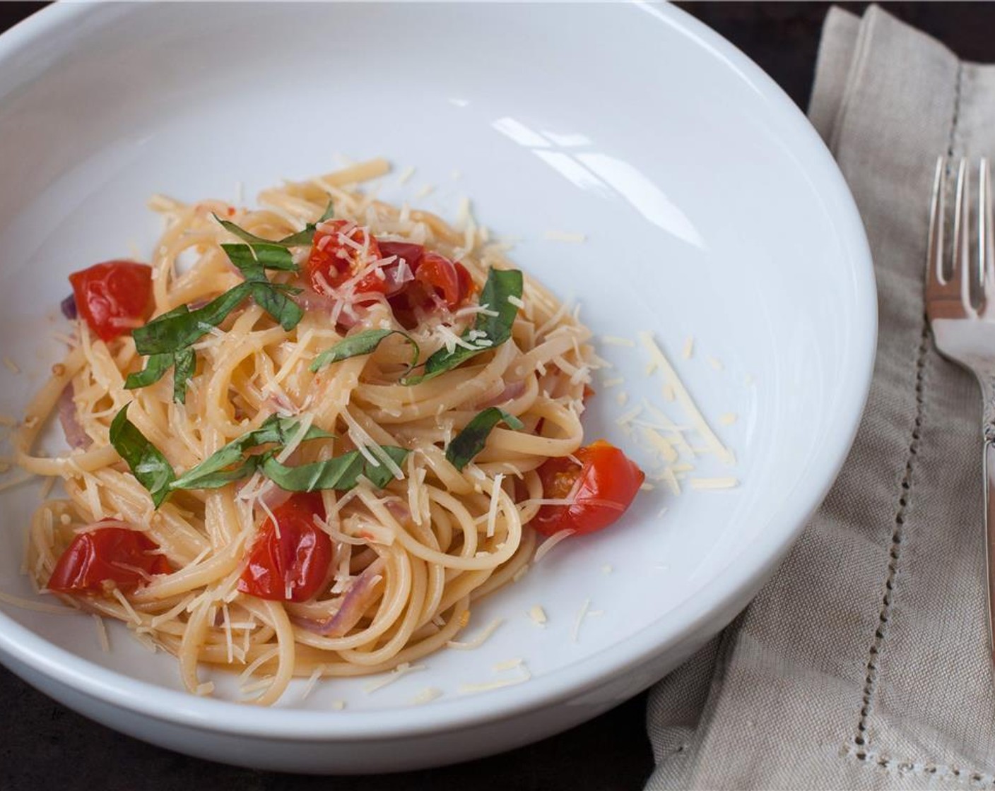 step 5 Top with Grated Parmesan Cheese (to taste) and any remaining basil leaves. This could be paired with a salad or some garlic bread. Enjoy!