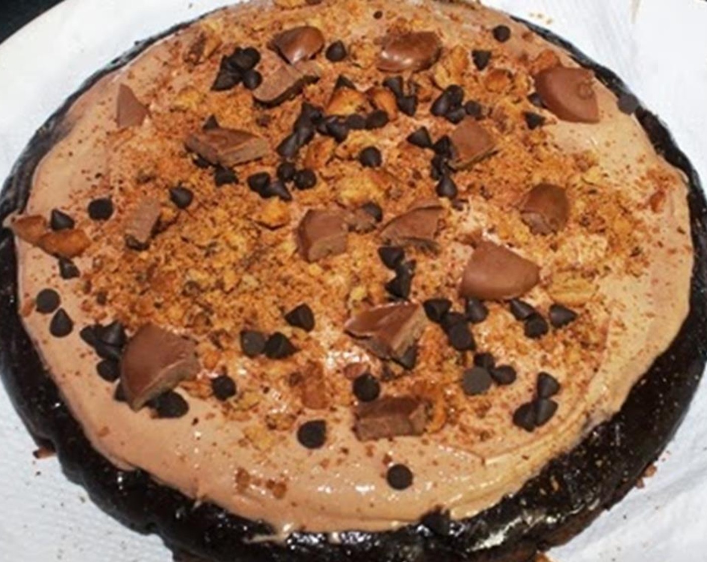 step 17 Add Cookies (4 Tbsp) and Milk Chocolate Chips (4 Tbsp) on top of the mousse.