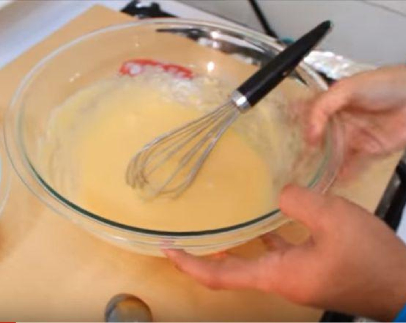 step 2 Mix the All-Purpose Flour (1 1/2 cups), BBaking Powder (1 1/2 Tbsp), Corn Starch (1 Tbsp), and Salt (1/4 tsp). Add them to the wet mixture. Whisk until incorporated.