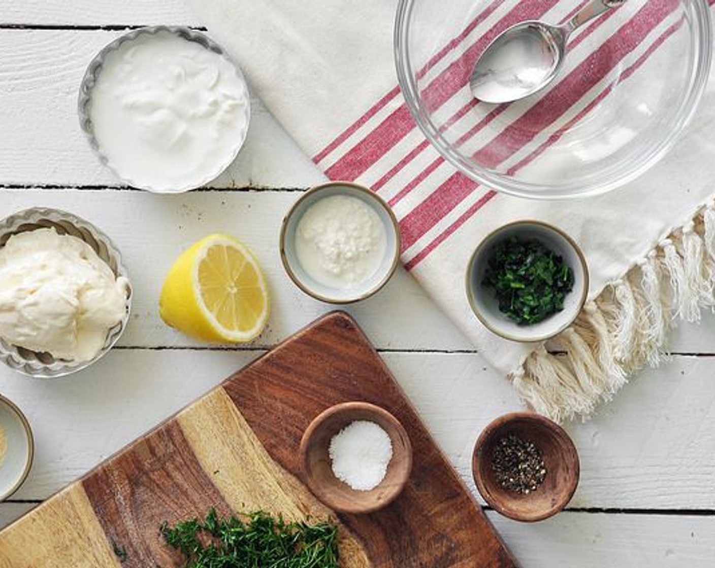 step 12 Whisk Mayonnaise (1/3 cup), Sour Cream (1/3 cup), Horseradish (1 Tbsp), juice of Lemon (1/2), Fresh Parsley (1 Tbsp), Salt (1/2 tsp), Freshly Ground Black Pepper (1/2 tsp), Garlic Powder (1/2 tsp) and Fresh Dill (4 Tbsp) together in a small bowl, until smooth.