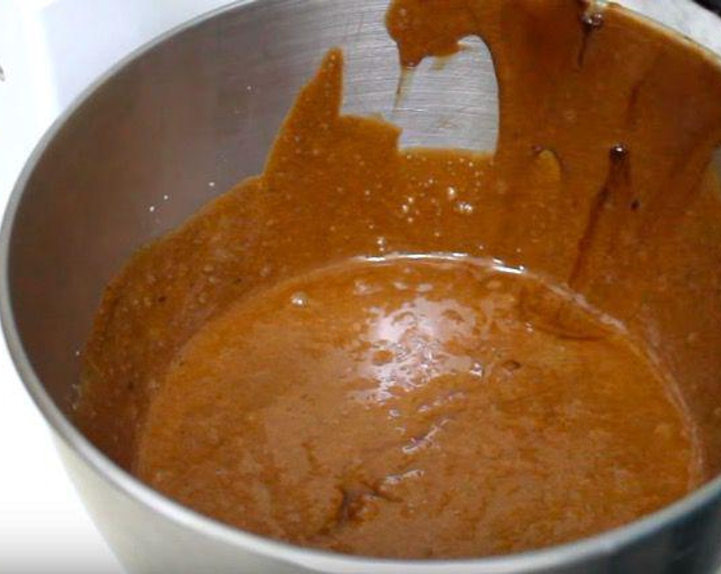 step 4 Turn the speed to low. Add the chocolate mixture to the egg mixture and mix until everything is combined. Gently fold in the All-Purpose Flour (1/2 cup).