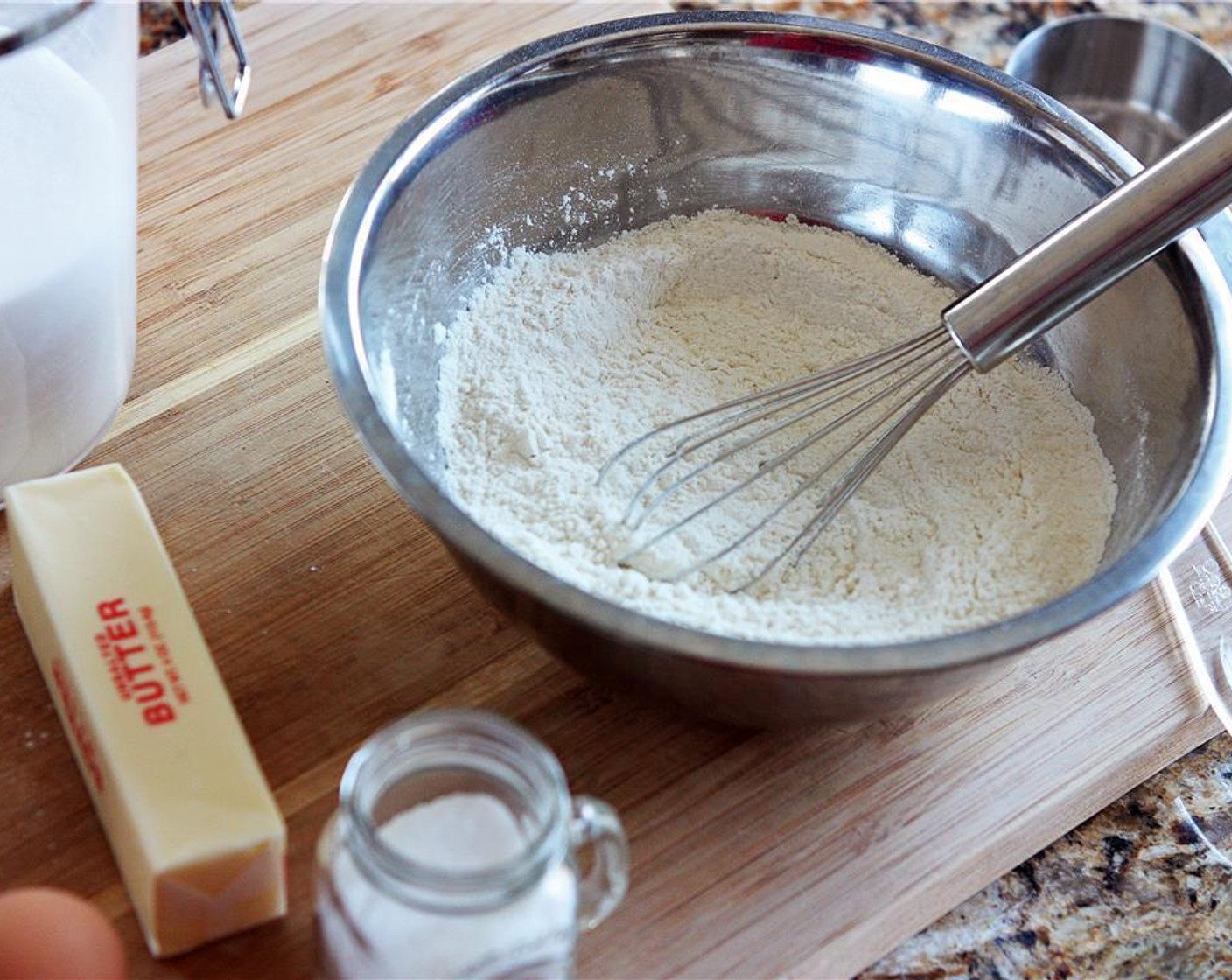 step 1 In a medium bowl, whisk together the dry ingredients: All-Purpose Flour (1 1/2 cups), Baking Powder (1 tsp), and Salt (1/2 tsp). Set aside.