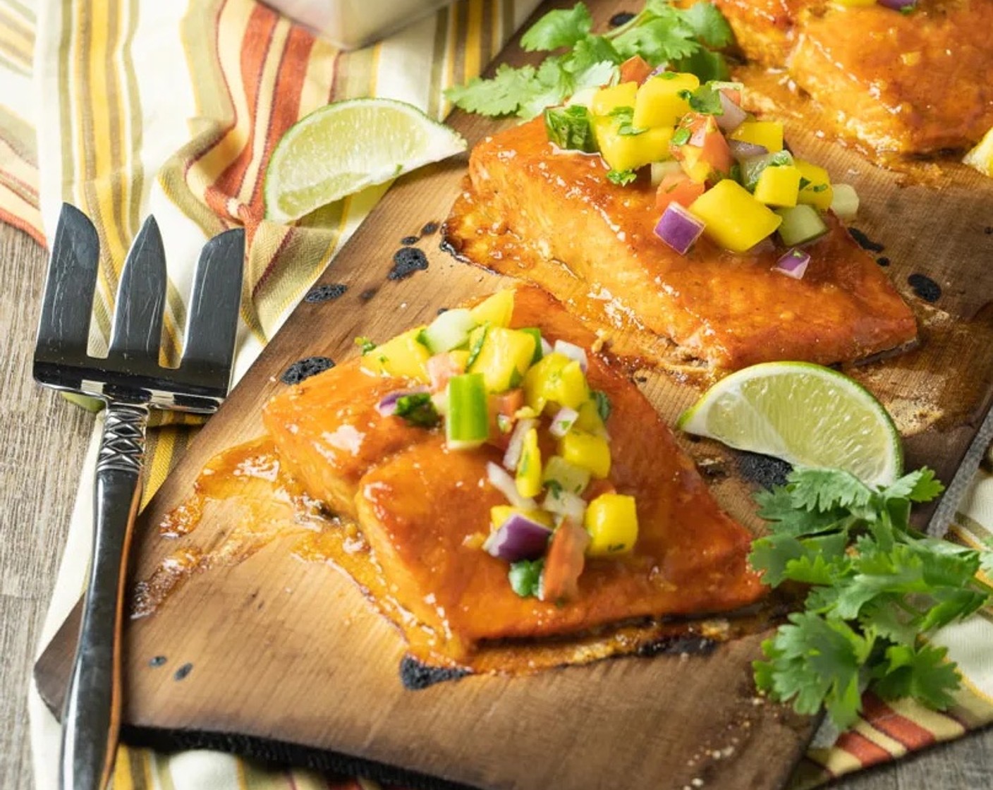 Mango Chipotle Glazed Salmon
