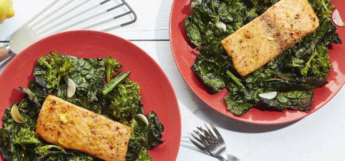 Teriyaki Salmon with Broccolini and Kale Recipe | Sunset Foods Recipe Rack