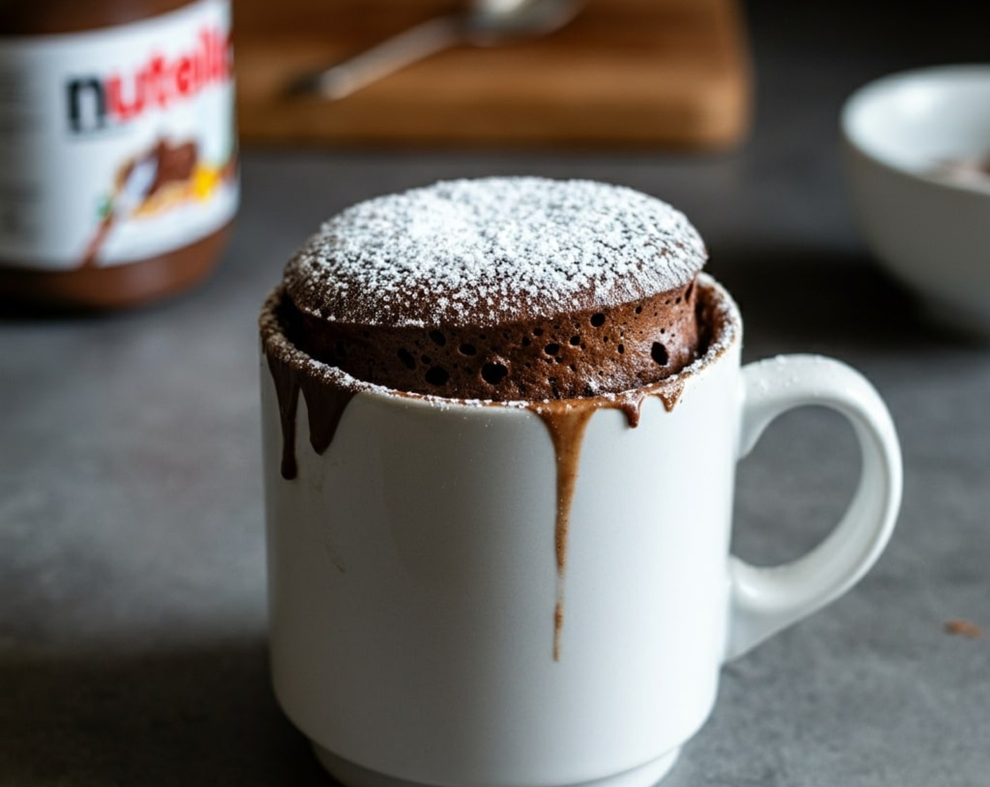 5 Minute Nutella Mug Cake