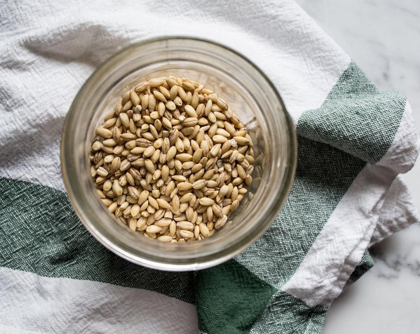 step 5 Meanwhile, cook Pearl Barley (4 Tbsp) according to package directions or add 1/4 cup barley to 3/4 cup water, bring to a boil, then simmer for 20-25 minutes or until soft and chewy.