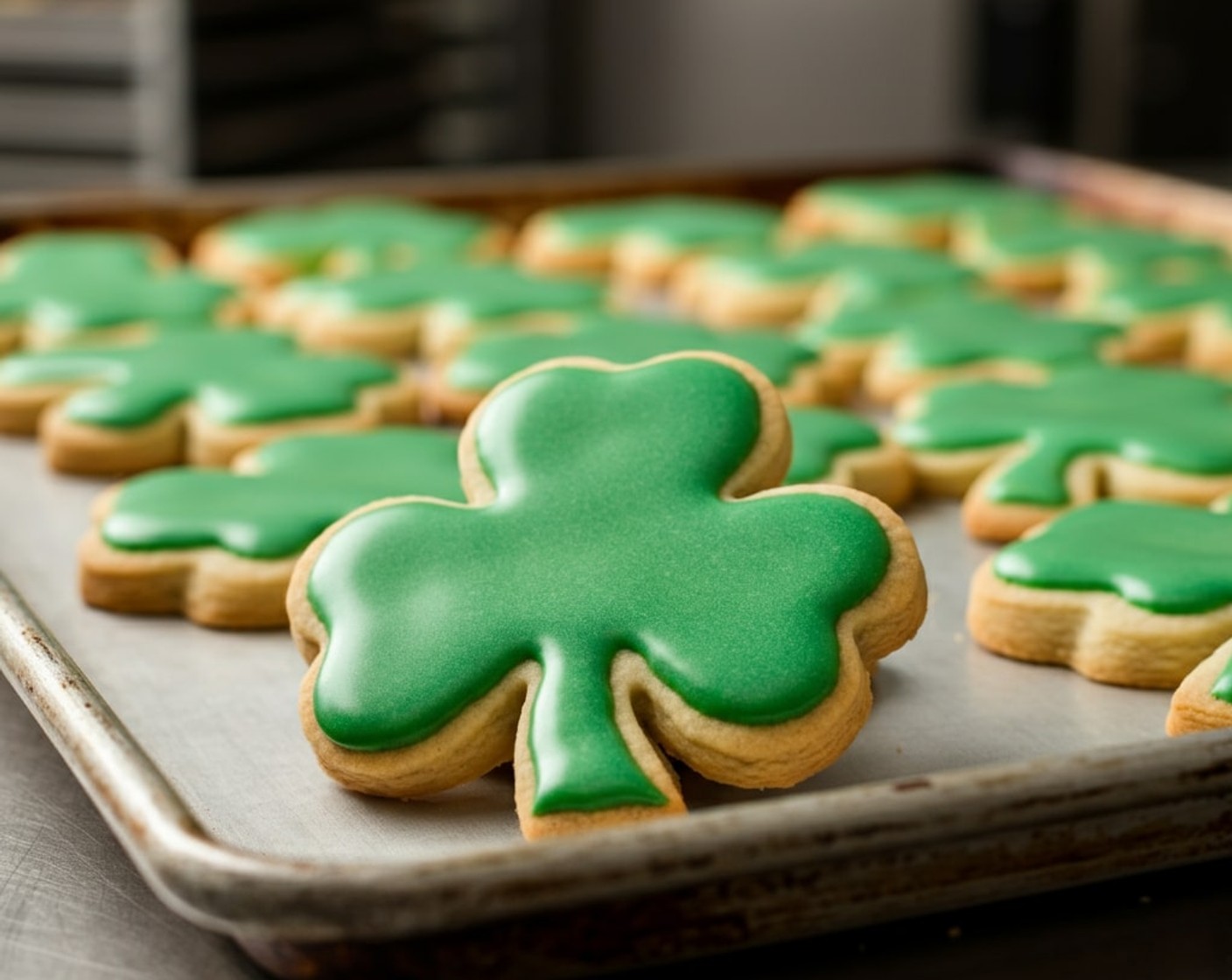 Shamrock Shortbread Cookies