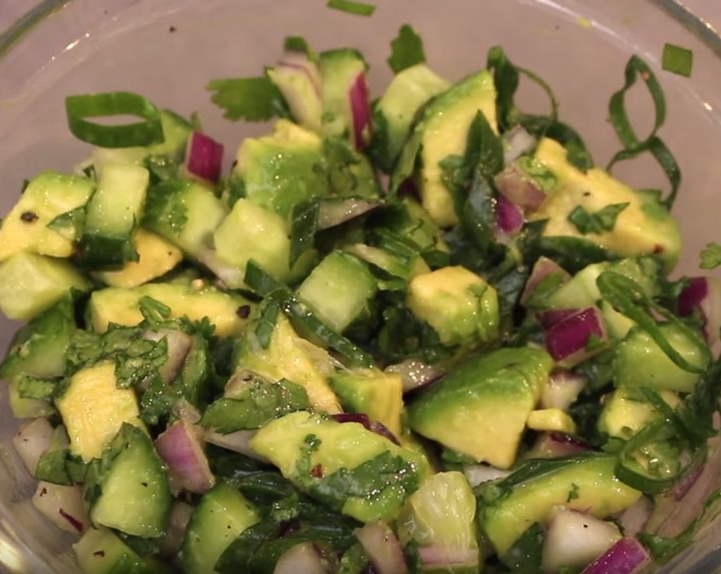 step 2 Squeeze some juice from Lime (1/2) over the top and then add Fresh Cilantro (4 Tbsp). Season with Sea Salt (1/2 tsp), then mix it very well until everything is combined. Set aside.