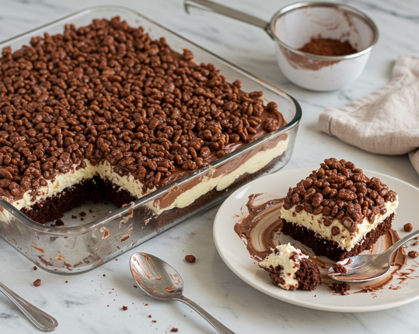 Chocolate Crunch Cake  - The Lazy Cat Cake