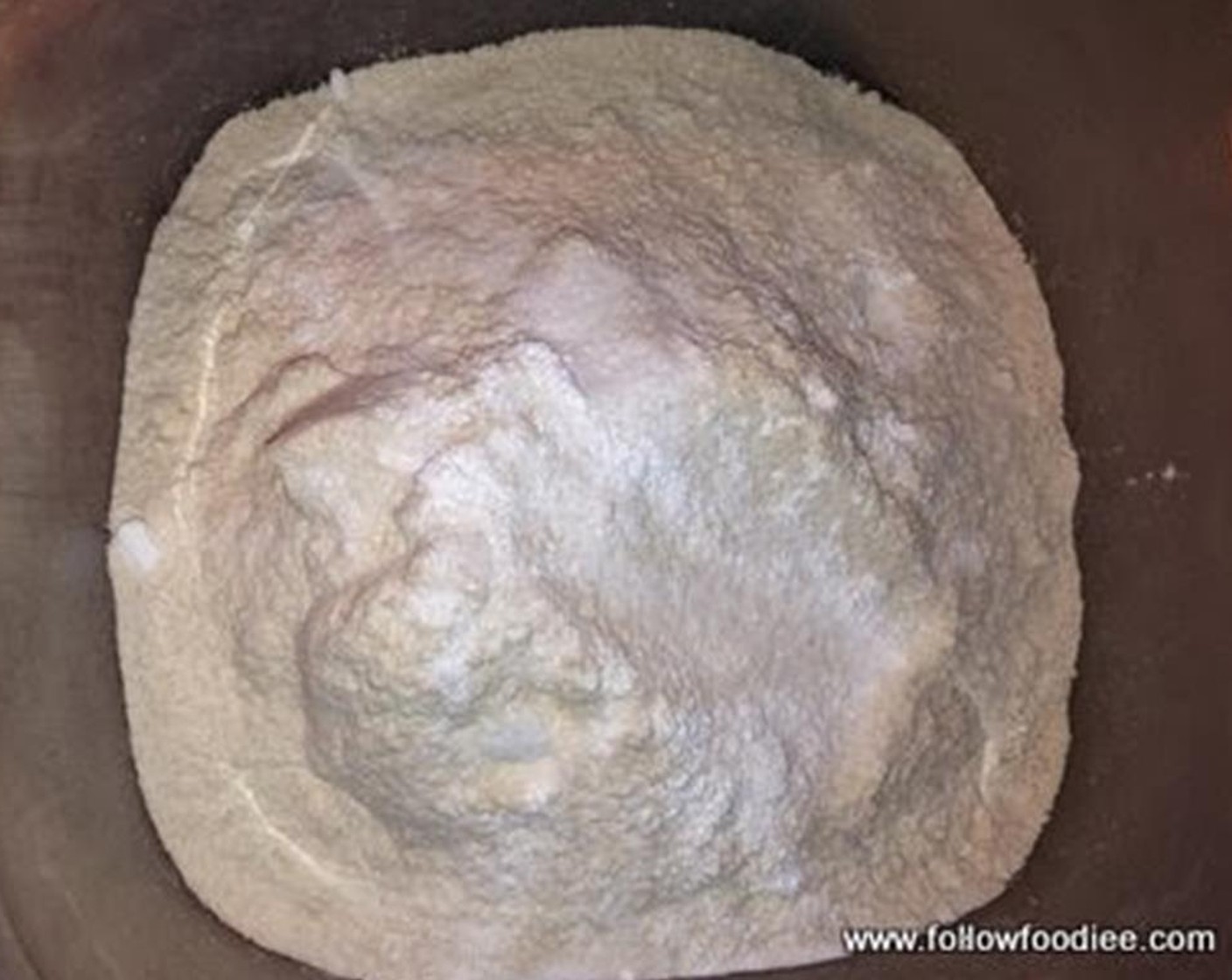 step 1 In a mixing pan, add the All-Purpose Flour (3 cups), Baking Powder (1/2 tsp), Baking Soda (1/4 tsp) and Salt (to taste).  Mix well.