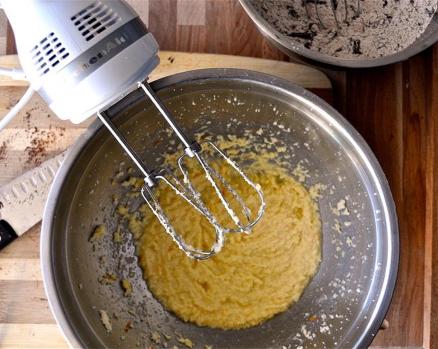 step 4 Add Large Egg (1) and mix for an additional 1 minute.