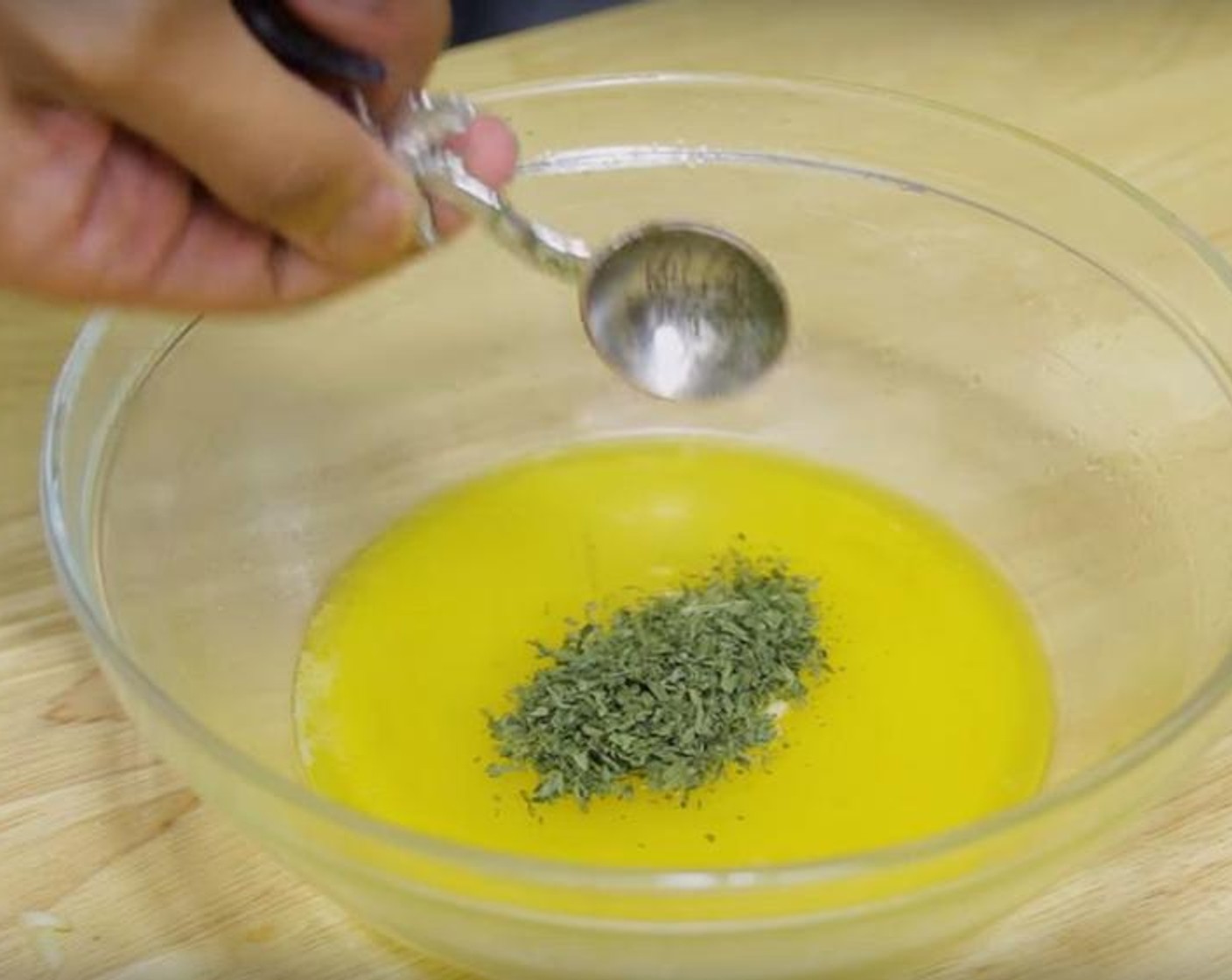 step 3 For the butter mixture topping: In a bowl, put Butter (1/2 stick), then add Garlic (2 cloves), Garlic Powder (1/2 tsp) and Dried Parsley (1 tsp). Mix together until combined.
