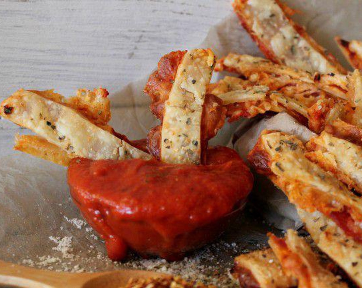 step 5 Serve them warm with some Marinara Sauce (1/2 cup) for dipping.