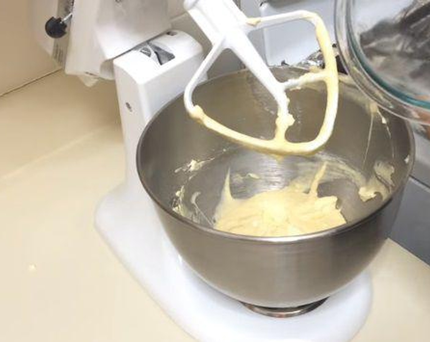 step 1 Using a stand mixer, beat together the Butter (1/2 cup) and Granulated Sugar (3/4 cup). Then add in the Eggs (2), Vanilla Extract (2 tsp), All-Purpose Flour (1 1/2 cups), Baking Powder (1 tsp), Salt (1/4 tsp),and Whole Milk (1/2 cup). Combine everything well.