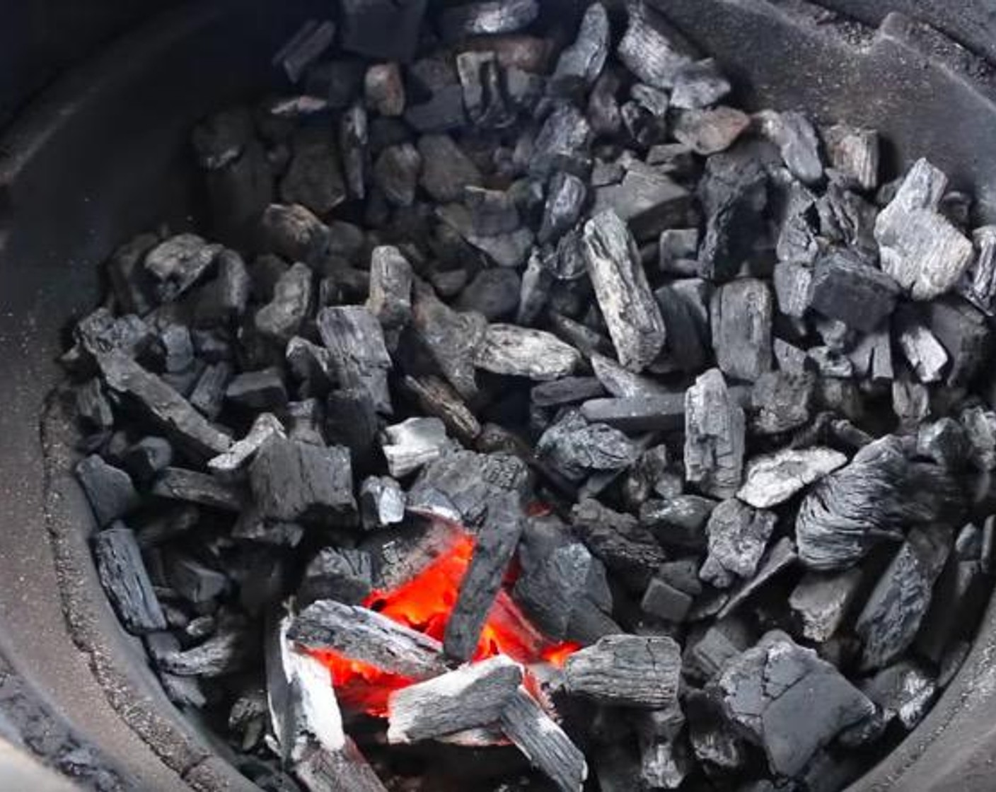 step 1 Prepare Big Green Egg or other BBQ grill/smoker for indirect cooking at 325 degrees F (160 degrees C). Add pecan wood chunks to hot coals for smoke flavor.