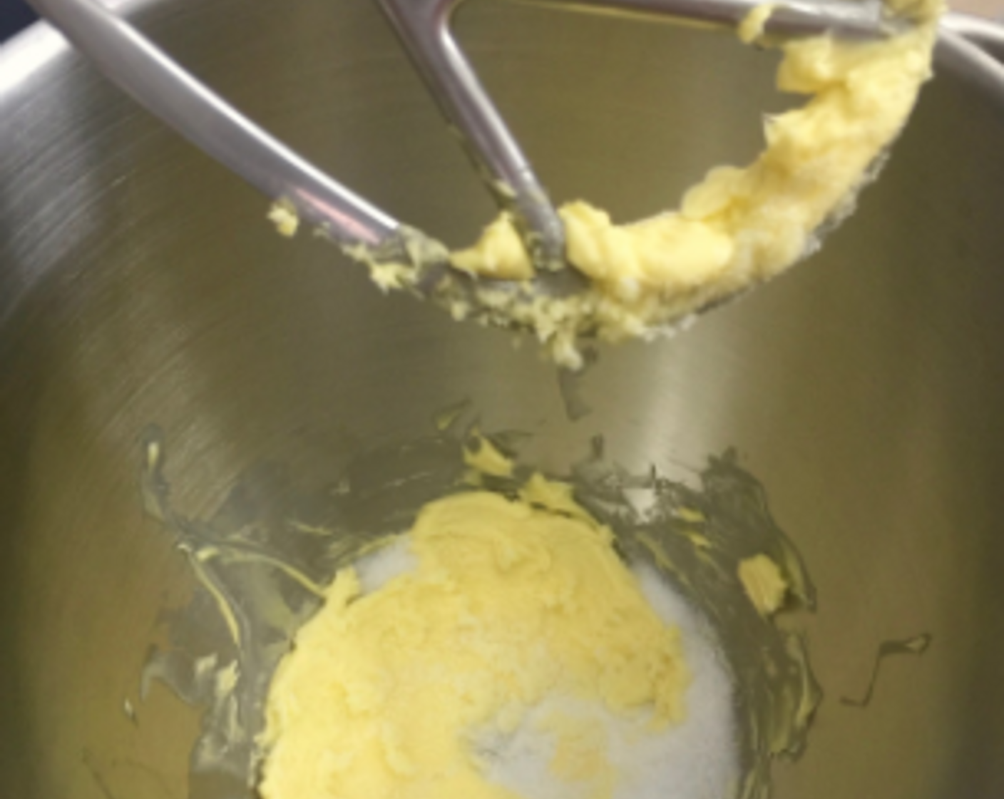 step 9 Then, add in sugar and beat until its light and fluffy (2 - 3 minutes). This is to give it a lighter texture cookie.