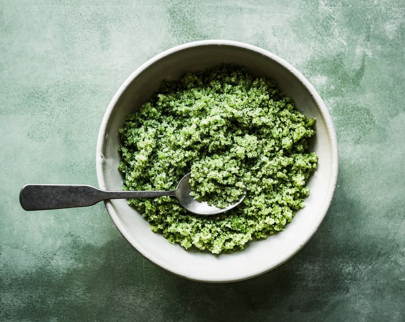 step 4 Process the Granulated Sugar (1/2 cup), basil, and zest of the Lemon (1) in a food processor until the basil is fully incorporated into the sugar, about 30 seconds to 1 minute. Set aside.